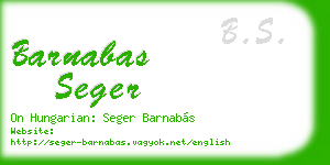 barnabas seger business card